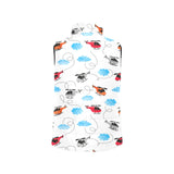 Watercolor helicopter cloud pattern Men's Padded Vest