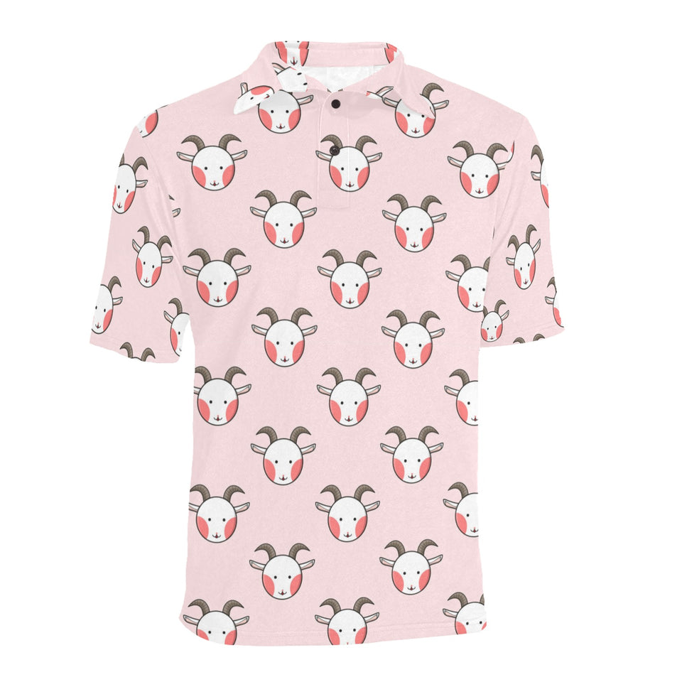 Cute goat pattern Men's All Over Print Polo Shirt