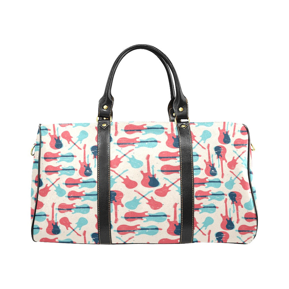 Red Blue guitar pattern Travel Bag