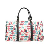 Red Blue guitar pattern Travel Bag
