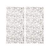 cacao beans leaves pattern Gauze Curtain