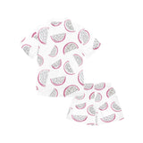 dragon fruit pattern Kids' Boys' Girls' V-Neck Short Pajama Set