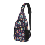 Colorful mushroom pattern All Over Print Chest Bag