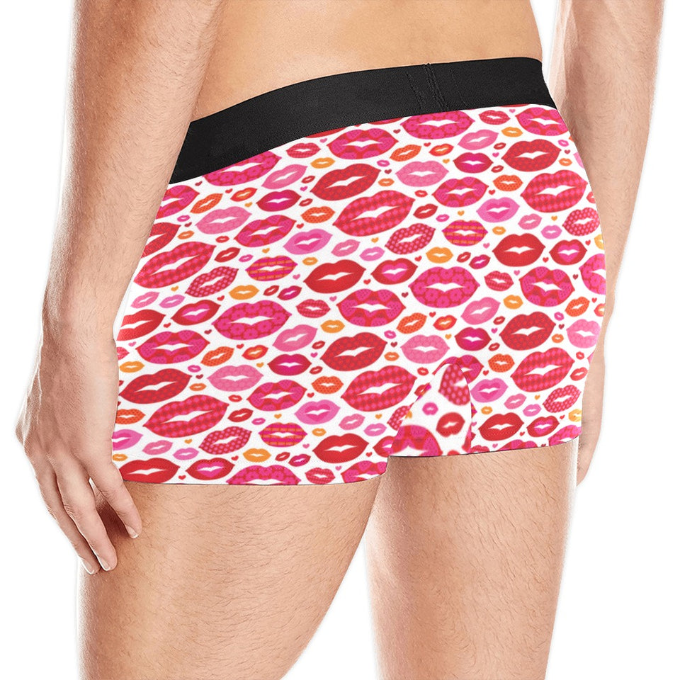 Lips Pattern Print Design 01 Men's All Over Print Boxer Briefs Men's Underwear