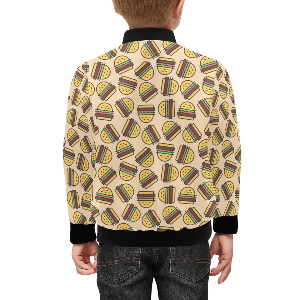 Hamburger Pattern Print Design 01 Kids' Boys' Girls' Bomber Jacket