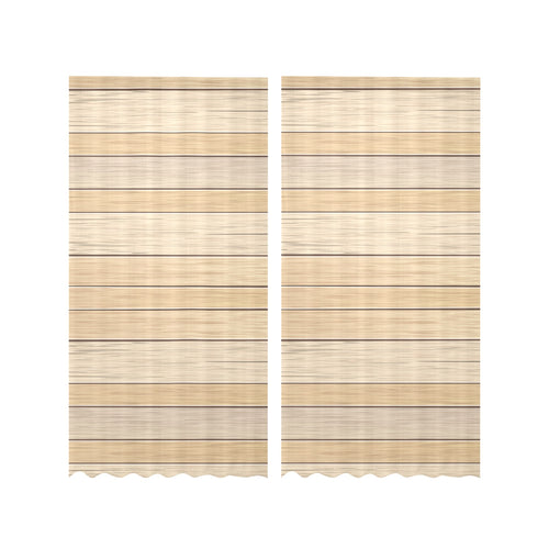 Wood Printed Pattern Print Design 01 Gauze Curtain