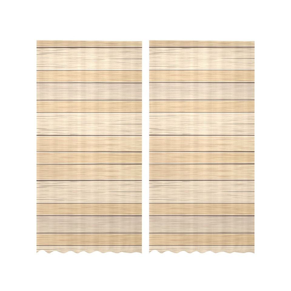 Wood Printed Pattern Print Design 01 Gauze Curtain
