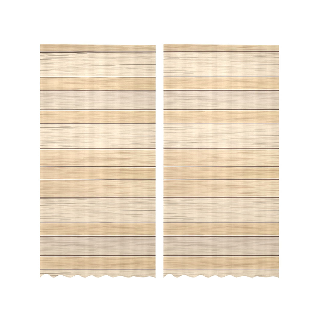 Wood Printed Pattern Print Design 01 Gauze Curtain