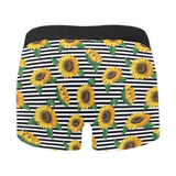 sunflowers ribbon background Men's All Over Print Boxer Briefs Men's Underwear