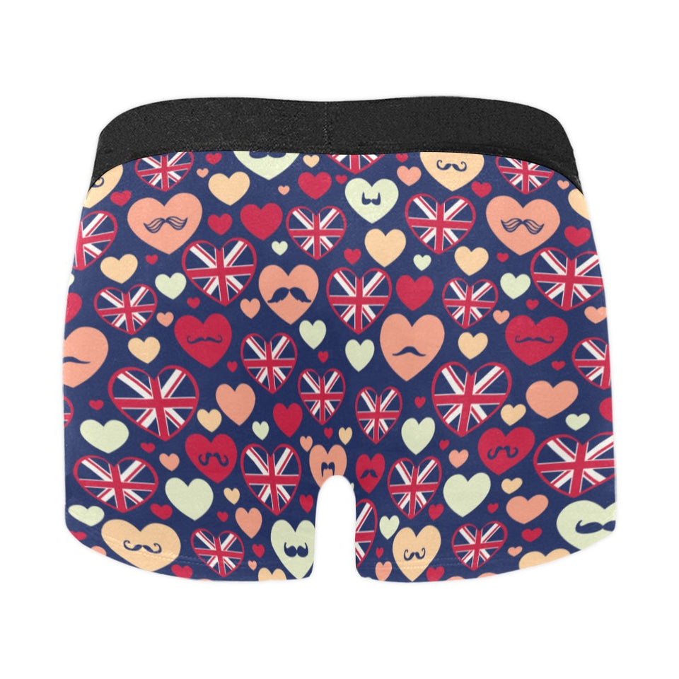 British Pattern Print Design 02 Men's All Over Print Boxer Briefs Men's Underwear