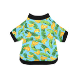 banana leaves banana design pattern All Over Print Pet Dog Round Neck Fuzzy Shirt