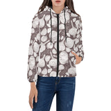 Garlic bulb dark background Women's Padded Hooded Jacket