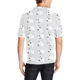 Bull Terrier Pattern Print Design 01 Men's All Over Print Polo Shirt