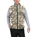 Monkey tropical leaves background Men's Padded Vest
