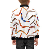 Boomerang Australian aboriginal ornament pattern Kids' Boys' Girls' Bomber Jacket