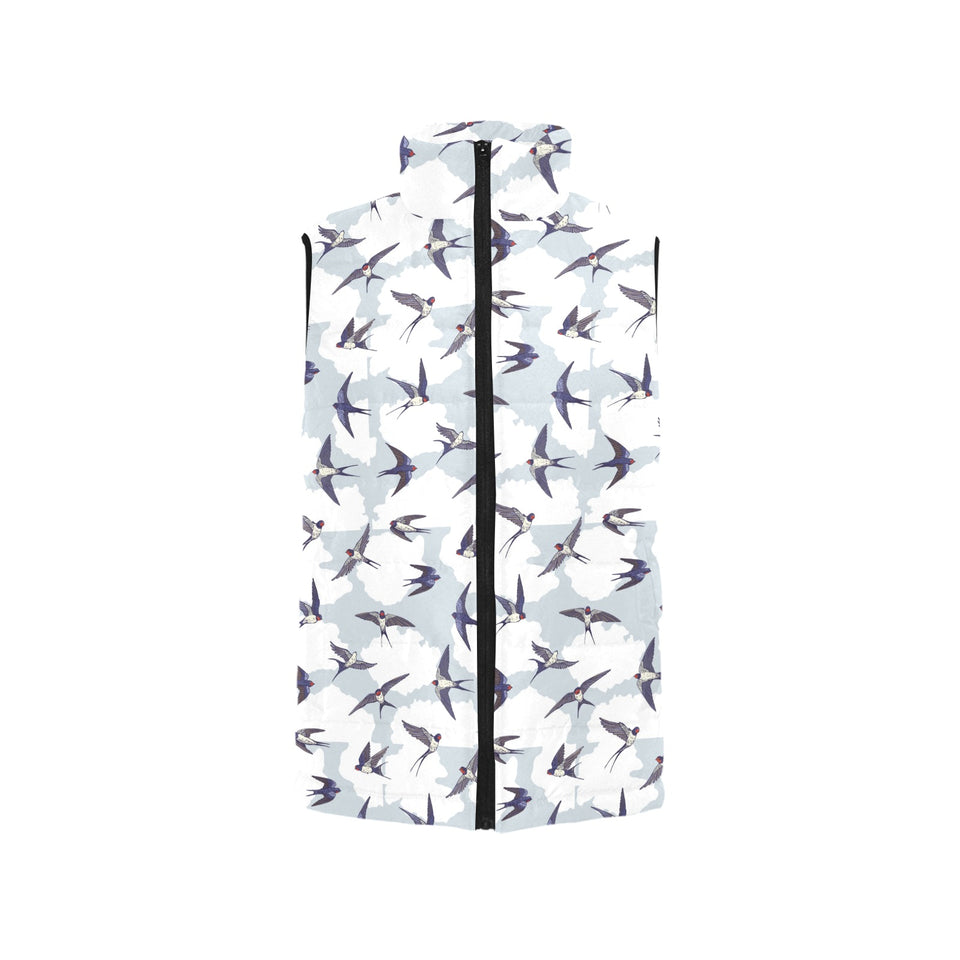Swallow Pattern Print Design 05 Men's Padded Vest