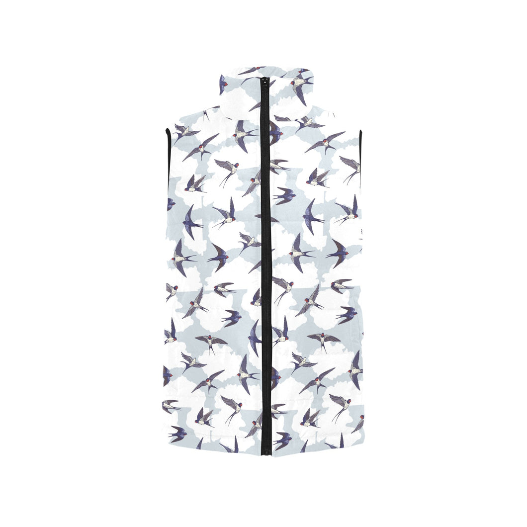 Swallow Pattern Print Design 05 Men's Padded Vest