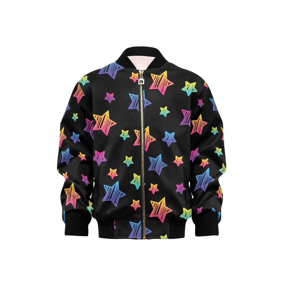 Colorful star pattern Kids' Boys' Girls' Bomber Jacket