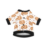 chocolate chip cookie pattern All Over Print Pet Dog Round Neck Fuzzy Shirt