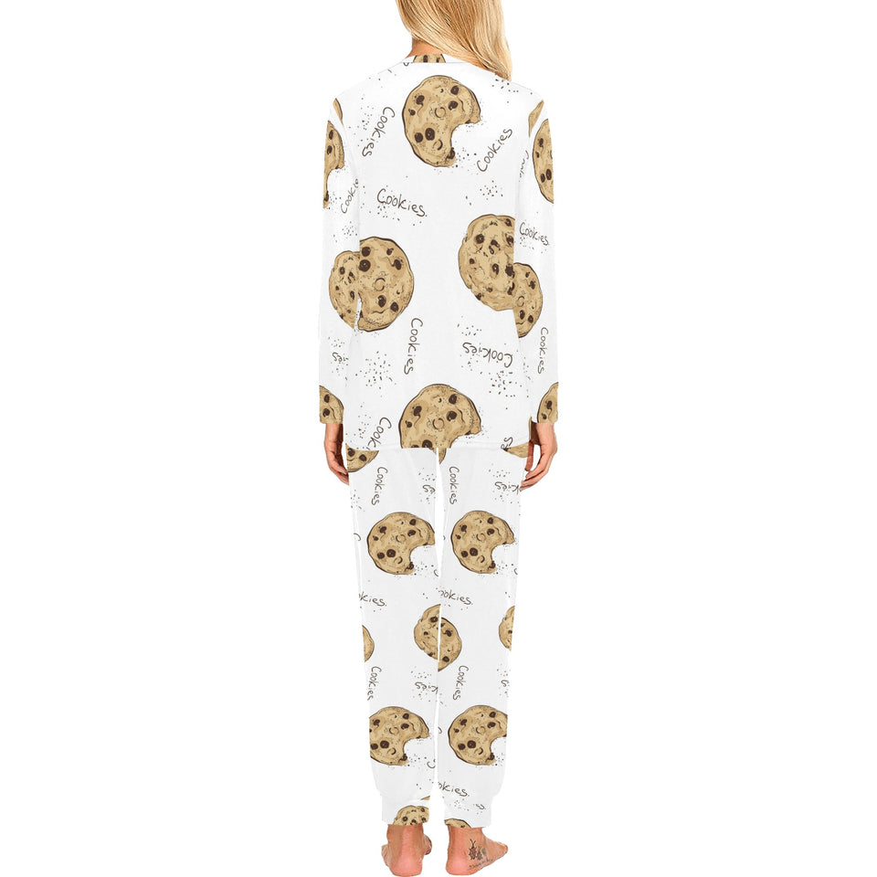 Sketch style cookie pattern Women's All Over Print Pajama Set