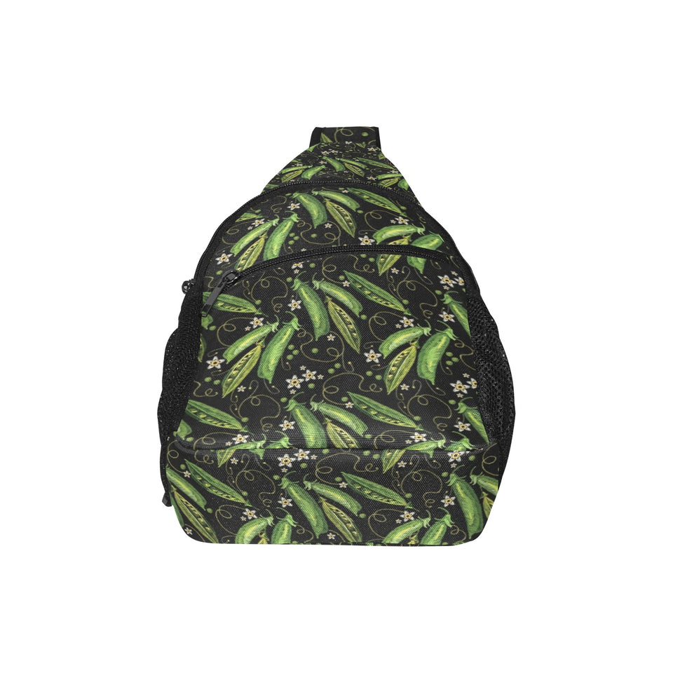 Green Peas Pattern Print Design 02 All Over Print Chest Bag