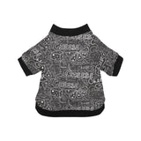 Handwritten cheese pattern All Over Print Pet Dog Round Neck Fuzzy Shirt
