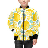 lemon design pattern Kids' Boys' Girls' Bomber Jacket