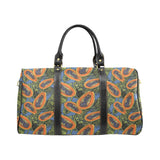 Colorful papaya tropical leaves Travel Bag
