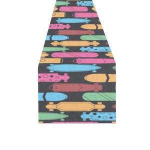 Skate Board Pattern Print Design 02 Table Runner