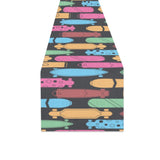 Skate Board Pattern Print Design 02 Table Runner