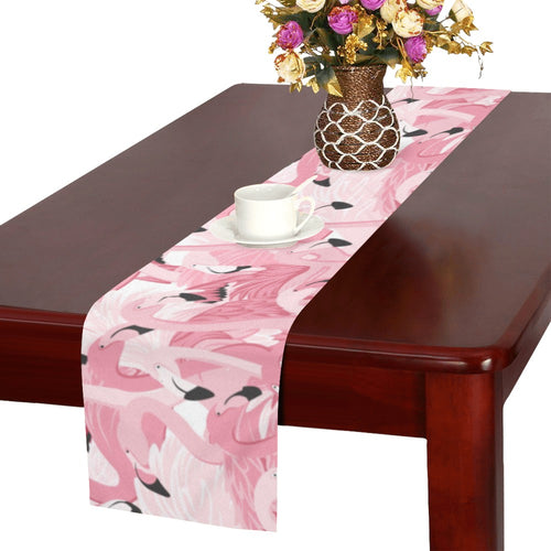 Pink flamingos pattern background Table Runner