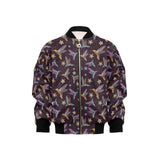 Hummingbird Pattern Print Design 04 Kids' Boys' Girls' Bomber Jacket