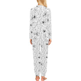 Spider web cobweb pattern Women's All Over Print Pajama Set
