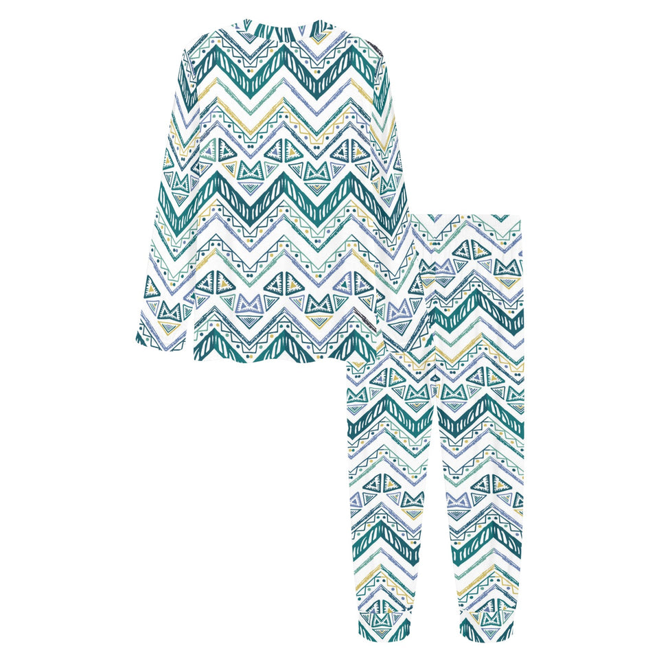 zigzag chevron paint design pattern Women's All Over Print Pajama Set
