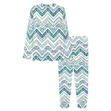 zigzag chevron paint design pattern Women's All Over Print Pajama Set