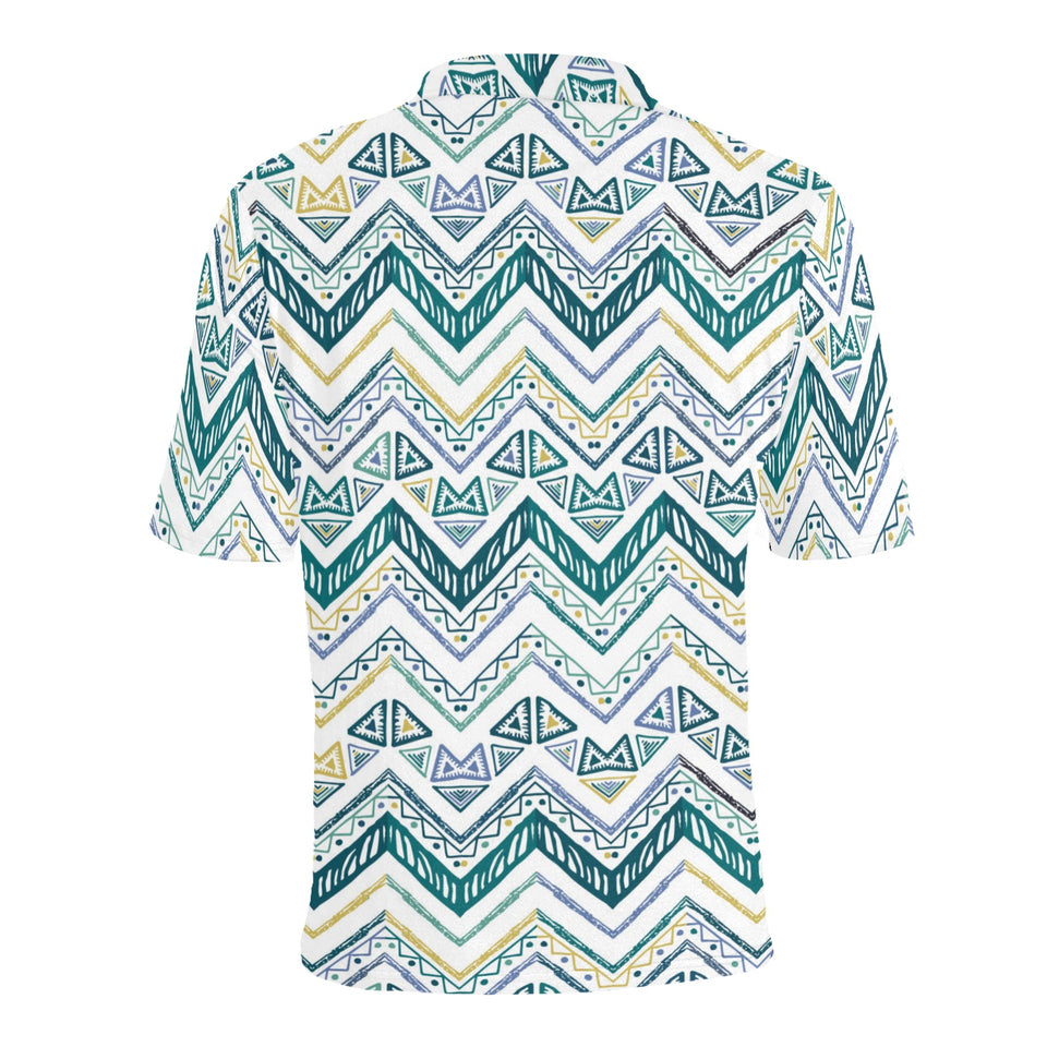 zigzag chevron paint design pattern Men's All Over Print Polo Shirt