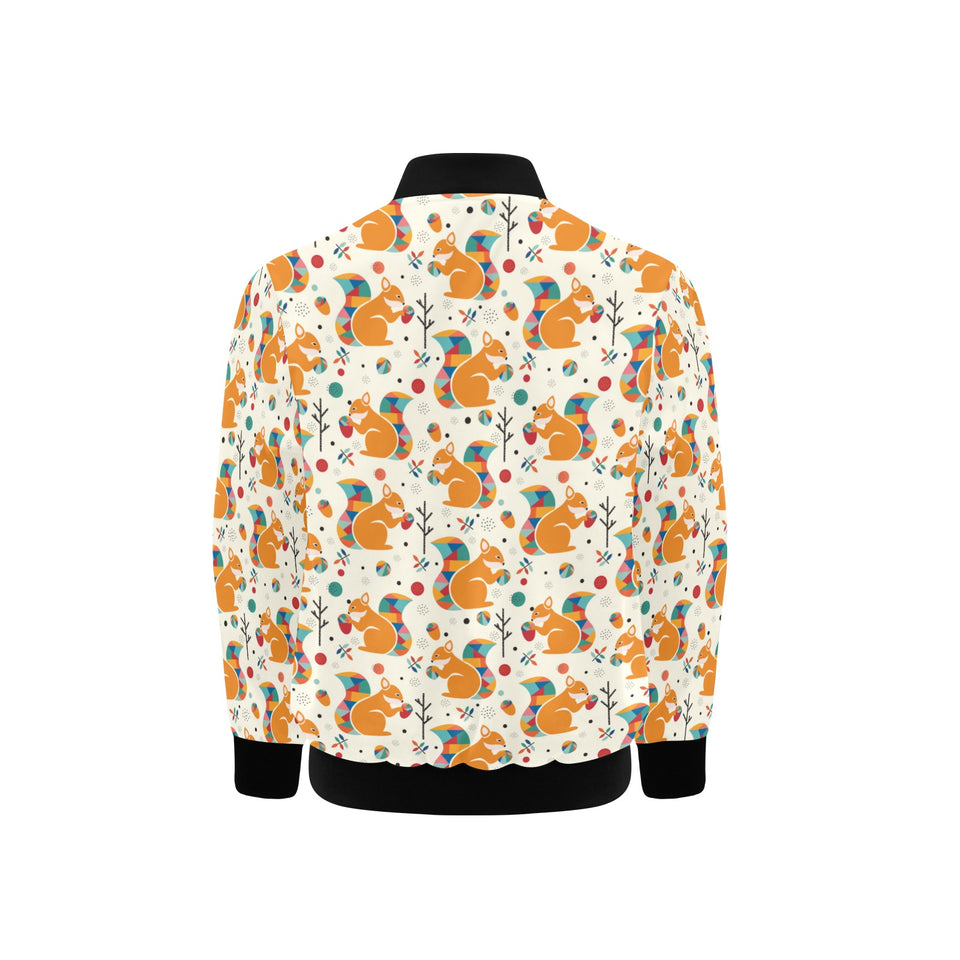 Squirrel Pattern Print Design 04 Kids' Boys' Girls' Bomber Jacket