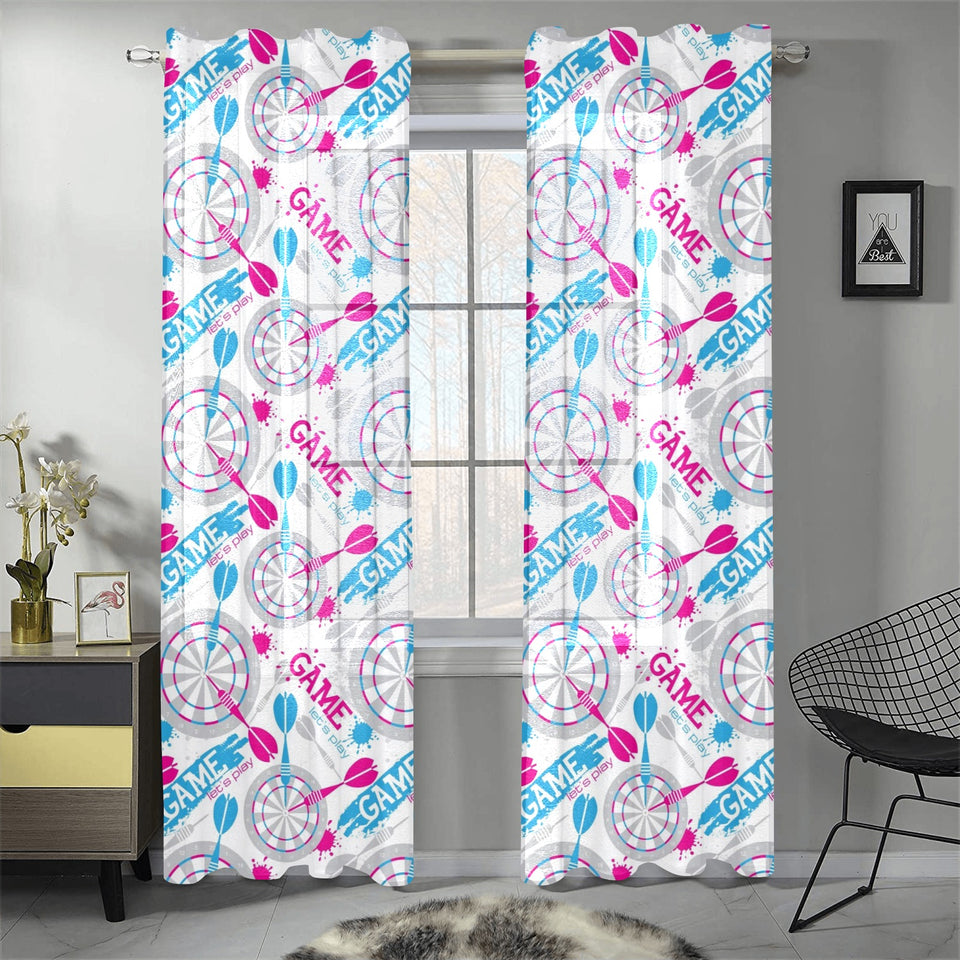 Darts Pattern Print Design 01 Gauze Curtain