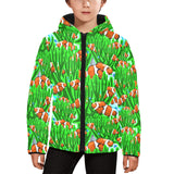 Clown Fish Pattern Print Design 01 Kids' Boys' Girls' Padded Hooded Jacket