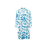 Coral Reef Pattern Print Design 01 Men's Long Sleeve Belted Night Robe