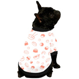 Sushi pattern All Over Print Pet Dog Round Neck Fuzzy Shirt