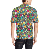 Gear Pattern Print Design 03 Men's All Over Print Polo Shirt