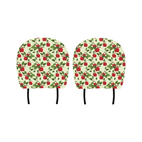 Red apples leaves pattern Car Headrest Cover