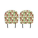 Red apples leaves pattern Car Headrest Cover