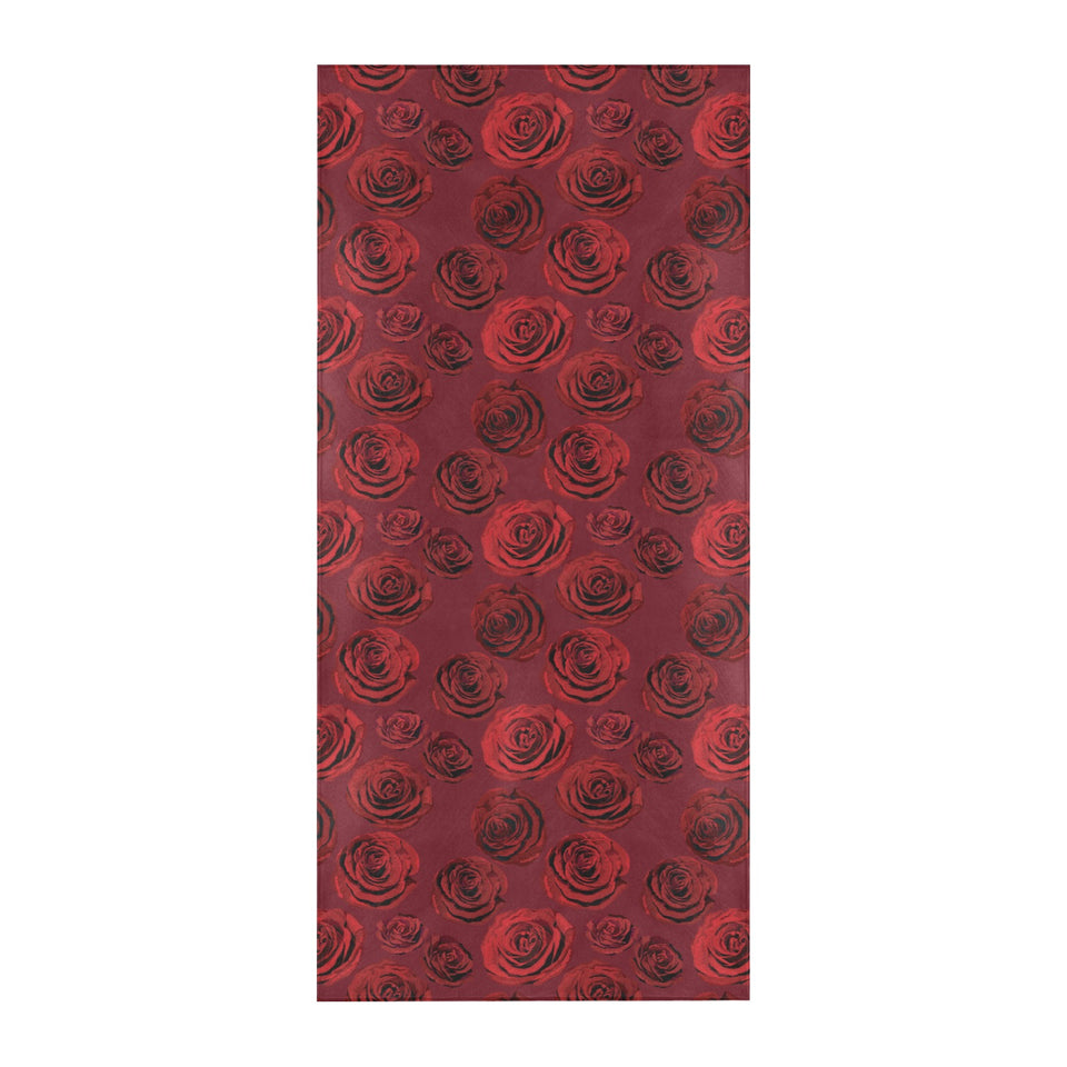 Rose Pattern Print Design 03 Beach Towel