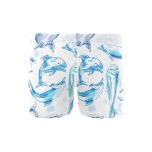 Watercolor dolphin pattern Men's Swimming Trunks