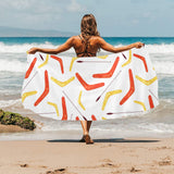 Waterclor boomerang Australian aboriginal ornament Beach Towel