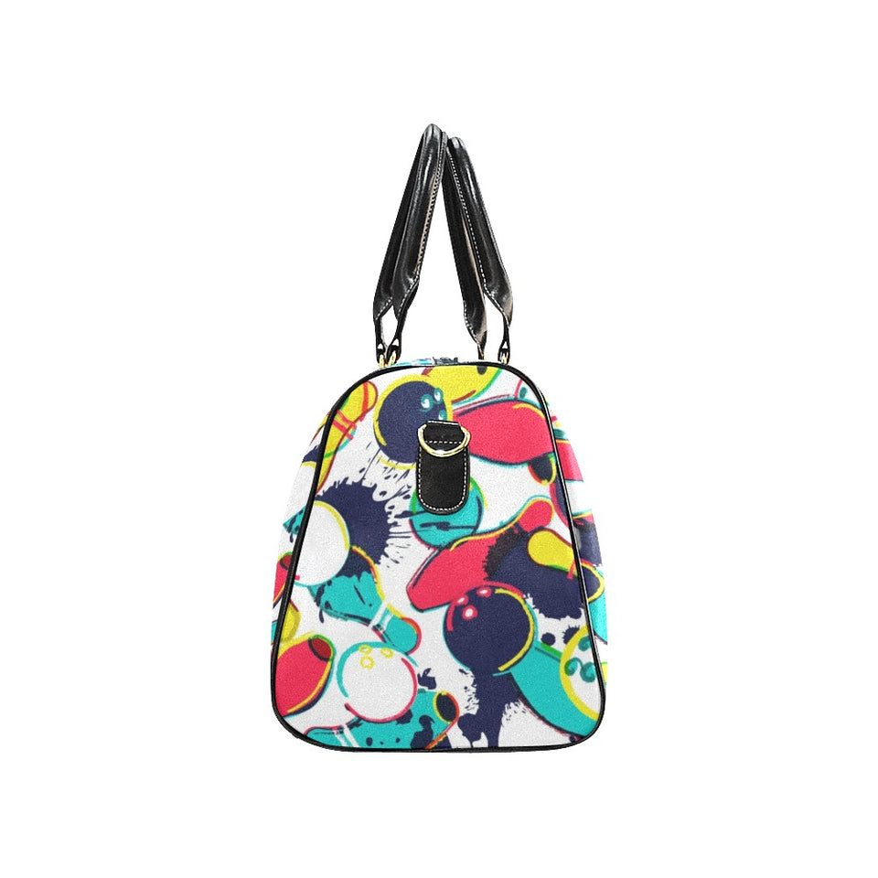 watercolor bowling ball pins Travel Bag