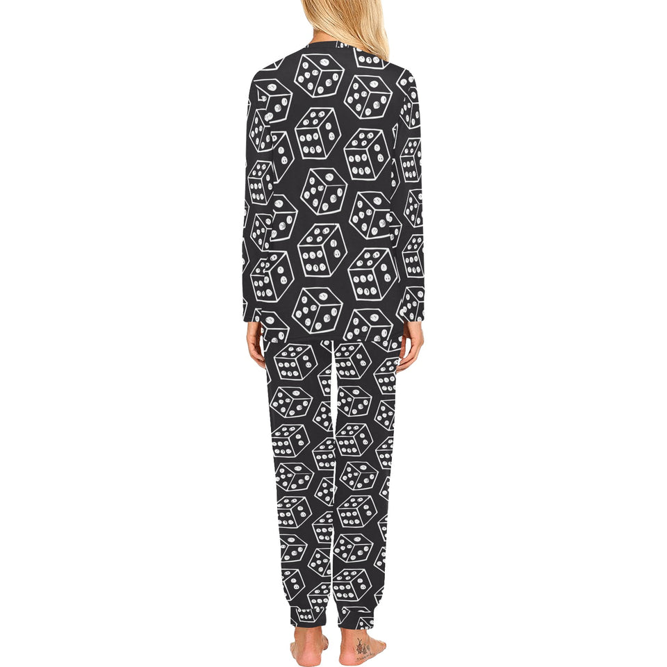 Dice Pattern Print Design 01 Women's All Over Print Pajama Set