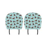 Horses running horses rider pattern Car Headrest Cover